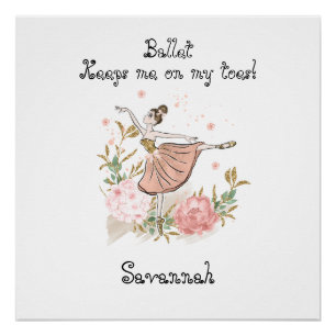 Ballerina poster, Dance class poster Perfect Poster