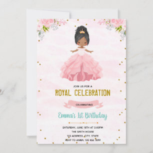 Ballerina princesse invitation anniversaire