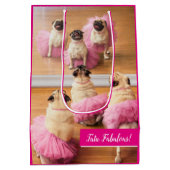 Ballerina Pugs in Tutus Medium Cadeauzakje (Achterkant)