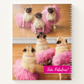 Ballerina Pugs in Tutus Notitieboek (Achterkant)