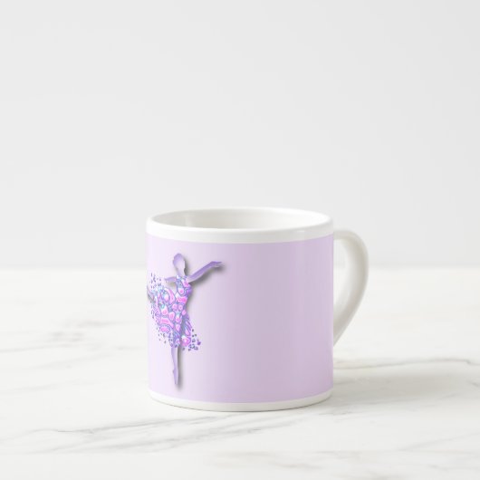 Ballerina Purple Dance Espresso Mug Ballet Dancer (Devant droit)