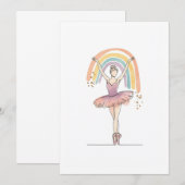 ballerina & rainbow kaart (Voorkant / Achterkant)