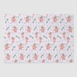 Ballerina rendieren en kerstbogen tissuepapier