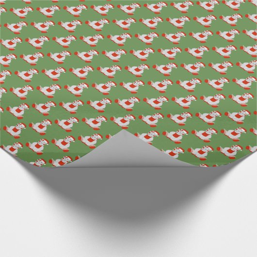 Ballerina Rhino - Kerstmis - Speciaal Cadeaupapier (Hoek)