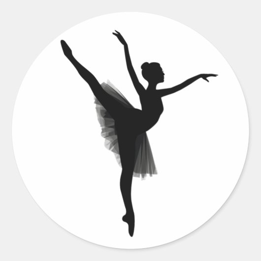 Ballerina Ronde Sticker (Voorkant)