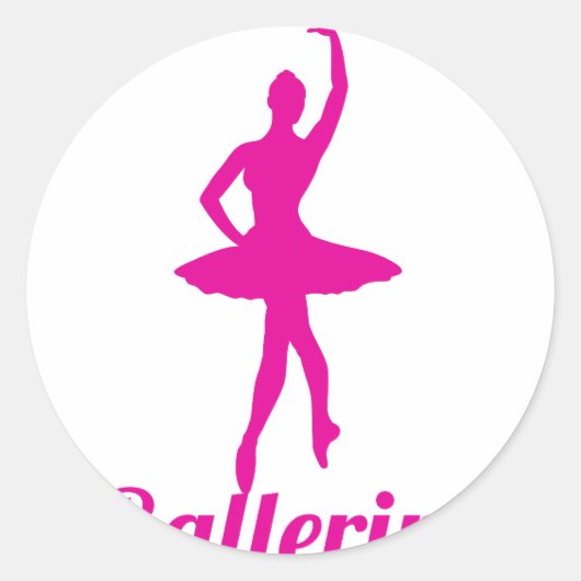 Ballerina Ronde Sticker (Voorkant)