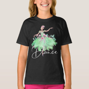 Ballerina roos balletjurk meisjes DANCE green T-shirt