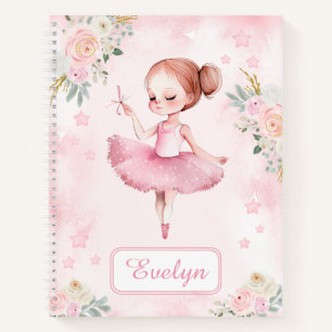 Ballerina rose anniversaire fille cadeau carnet sp