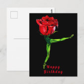 Ballerina Rose Ballet Dancer Anniversaire Carte (Devant / Derrière)