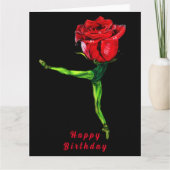Ballerina Rose Ballet Dancer Anniversaire Carte (Devant)