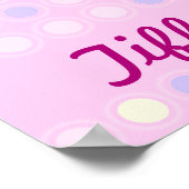 Ballerina rose - blonde fille "ton nom" affiche (Coin)