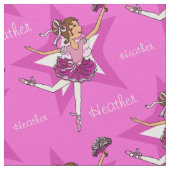 Ballerina rose cheveux foncé fille coutume tissu d (Fermer)