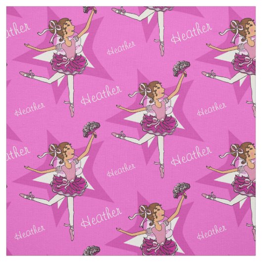 Ballerina rose cheveux foncé fille coutume tissu d (Échantillon)