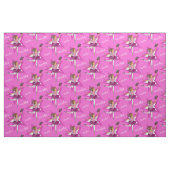 Ballerina rose cheveux foncé fille coutume tissu d (Fat Quarter)
