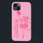 Ballerina rose filles nom coque ipad personnalisé<br><div class="desc">Cute coque ipad d'origine pour votre Ballerina spéciale. Lit Lindsay ou vous pouvez personnaliser avec votre propre choix de nom ou de mots. Exclusivement conçu par Sarah Trett.</div>