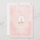 Ballerina rose mignonne invitation baby shower (Dos)