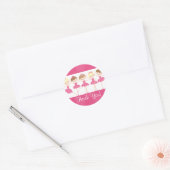 Ballerina rose Sticker Merci d'anniversaire (Enveloppe)