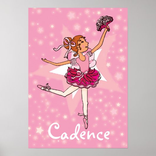 Ballerina roze danseres poster (Voorkant)