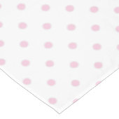 Ballerina roze floraalwitte polka dots tablecloth tafelkleed (Gekanteld)