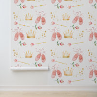 Ballerina Schoenen Wand Prinses Kroon Herhaal Patr