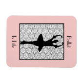 Ballerina Silhouette Ballet is het leven Magneet (Horizontaal)