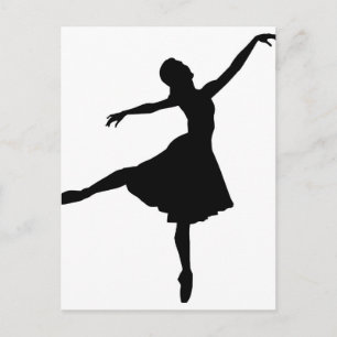 Ballerina Silhouette Briefkaart