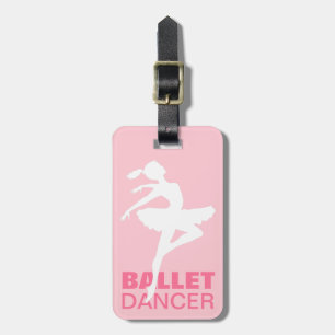 Ballerina Silhouette KIES UW ACHTERGRONDKLEUR Bagagelabel