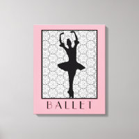 Ballerina Silhouette op een Heart Mandala Pattern