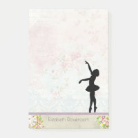 Ballerina Silhouette over het patroon van Elegant