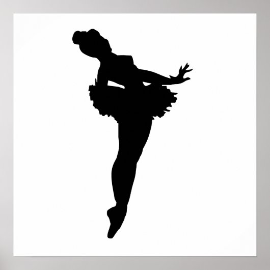 Ballerina Silhouette Poster (Voorkant)