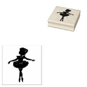 Ballerina Silhouette Rubberstempel (Gestempeld)