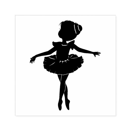Ballerina Silhouette Rubberstempel (Afrduk)