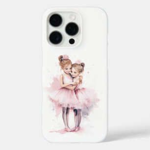Ballerina Sisters Omhelzen Roze Tutu Knuffeldans iPhone 16 Pro Hoesje