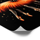 Ballerina Skeleton Dance Grappig Halloween Ballet Poster (Hoek)