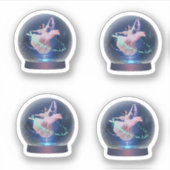Ballerina Snowglobe Sticker (Voorkant)