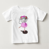 Ballerina Souris Drôle bébé T-shirt danseuse de ba