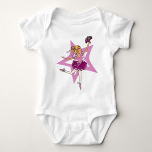 Ballerina star en rose avec cheveux blonds sweat -