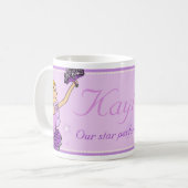 Ballerina star performer violet blonde nom mug (Devant gauche)