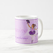 Ballerina ster girl danser paarse naam mok (Voorkant rechts)