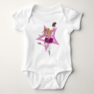 Ballerina ster in roze met blonde haren hoodie top