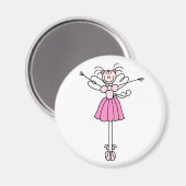 Ballerina Stick Figure Deux Magnet (Recto/Verso)