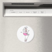 Ballerina Stick Figure Quatre Magnet (In Situ (Lave-vaisselle))
