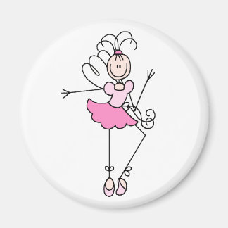 Ballerina Stick Figure Quatre Magnet