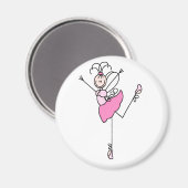 Ballerina Stick Figure Trois Magnet (Recto/Verso)
