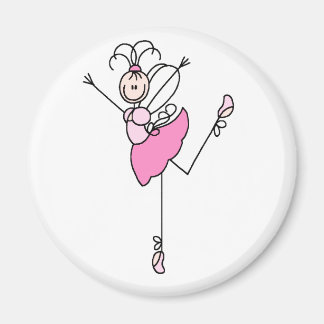 Ballerina Stick Figure Trois Magnet