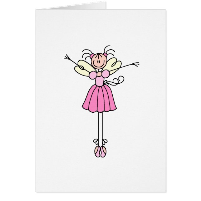 Ballerina Stick Figuur 2 Card (Voorkant)