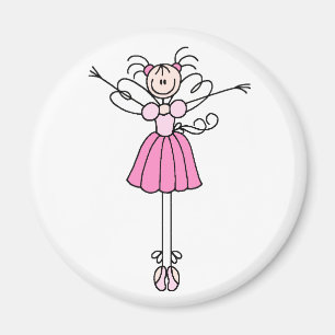 Ballerina Stick Figuur Twee Magneet
