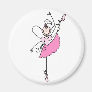 Ballerina Stick Figuur Vijf Magnet Magneet