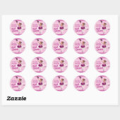 Ballerina sticker de danse gracieuse brunette/rose (Feuille)