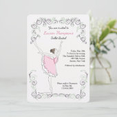 Ballerina sur ses orteils Invitation (Debout devant)